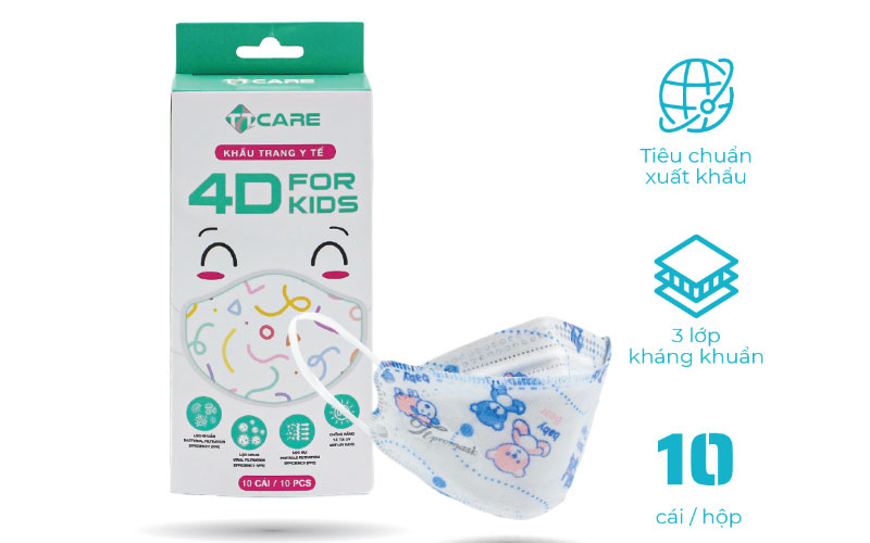 Khẩu Trang Y Tế Baby 4D For Kids TTCARE KT616-70